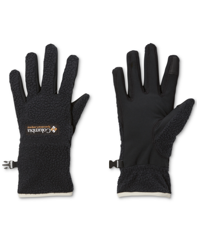 Columbia Women's Helvetia Faux-sherpa Gloves In Black
