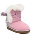 JUICY COUTURE TODDLER GIRLS ORANGE GROVE FAUX FUR COZY BOOT