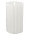 SEASONAL SUTTON FLUTED MOTION FLAMELESS CANDLE 5 X 9