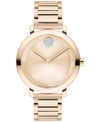 Movado Women's Bold Evolution 2.0 Rose-goldtone Stainless Steel, Ceramic & Crystal Bracelet Watch/34mm In Rose Gold-tone