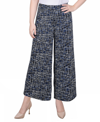 NY COLLECTION PETITE SHORT MID RISE PULL ON WIDE-LEG PALAZZO PANT
