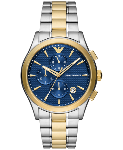 Emporio Armani Men's Chronograph Two-tone Stainless Steel Bracelet Watch 42mm