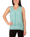 NY COLLECTION PETITE SLEEVELESS SWING BLOUSE