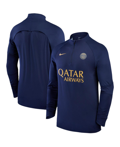 Nike Men's  Navy Paris Saint-germain 2023/24 Strike Drill Raglan Quarter-zip Top