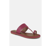 Rag & Co Harris Fuchsia Toe Ring Braided Slip Ons Sandal In Fuchsia