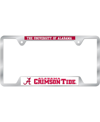 Wincraft Alabama Crimson Tide License Plate Frame In Silver,red