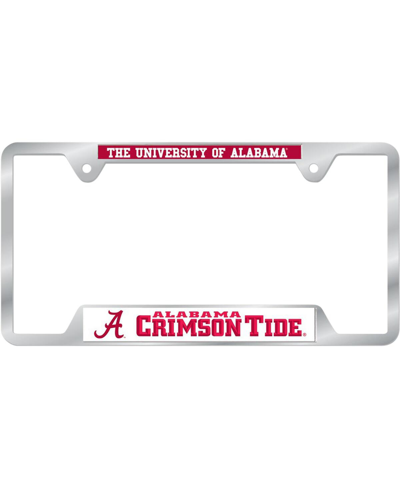 Wincraft Alabama Crimson Tide License Plate Frame In Silver,red