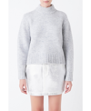 Grey Lab Mock Neck Pullover Sweater In Grey
