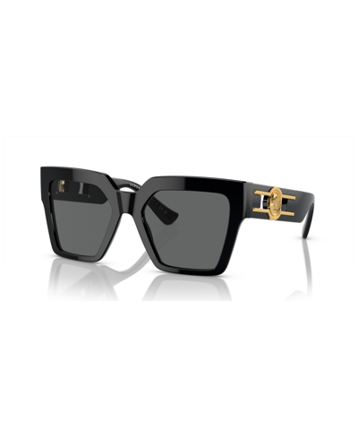 Versace Women's Low Bridge Fit Sunglasses Ve4458f In Black