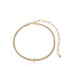 Ettika Initial Herringbone 18k Gold Plated Necklace In Letter S