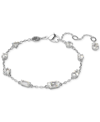 Swarovski Silver-tone Mixed Crystal Station Flex Bracelet In Silver