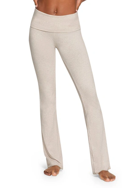 Skims Foldover Pants In Heather Oatmeal