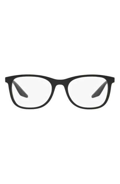 Prada 55mm Pillow Optical Glasses In Black