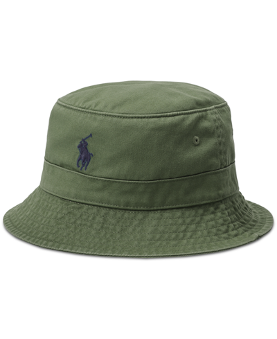 Polo Ralph Lauren Men's Cotton Chino Bucket Hat In Washed Forest