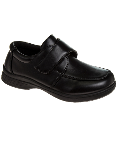 French Toast Kids' Little Boys School Hook And Loop Closure Shoes In Black