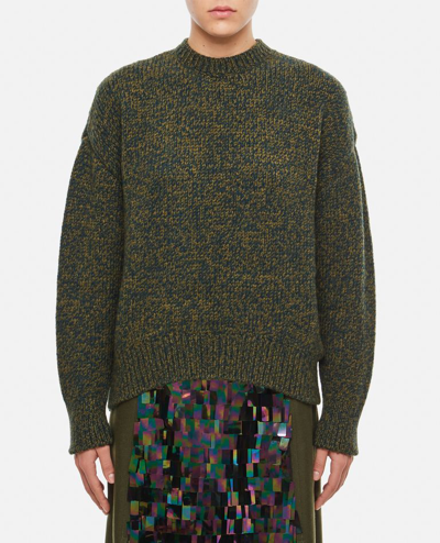 Loewe Wool-blend Jumper In Green