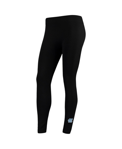 Zoozatz Women's  Black North Carolina Tar Heels Fleece Leggings