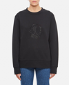 Moncler Rhinestone-embellished Logo Sweatshirt In Black