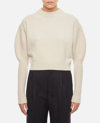 Alexander Mcqueen Cropped Wool-cashmere Jumper In White