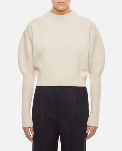 Alexander Mcqueen Wool And Cashmere Blend Knitwear In White