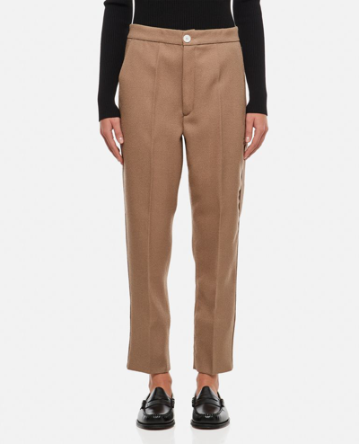 Setchu Button Detailed Straight Leg Trousers In Brown