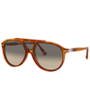 Persol Po3217s In Terra Di Siena,clear Gradient Grey