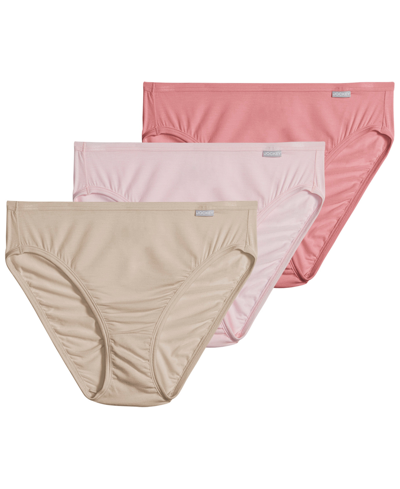 Jockey Elance Super Soft French Cut Underwear 3 Pack 2071 In Pretty Pinwheel,egyptian Scroll,frosty P