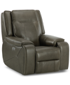 Macy's Closeout! Hansley 39" Zero Gravity Leather Power Recliner, Created For  In Grey