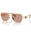 Prada Symbole Round Women's Sunglasses, Pr A50s In Gold,multi