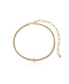 Ettika Initial Herringbone 18k Gold Plated Necklace In Letter D