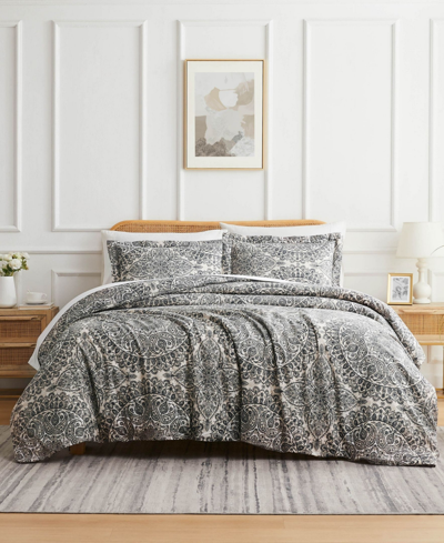 Southshore Fine Linens Ashanti Microfiber 3 Piece Duvet Cover Set, Queen In Gray