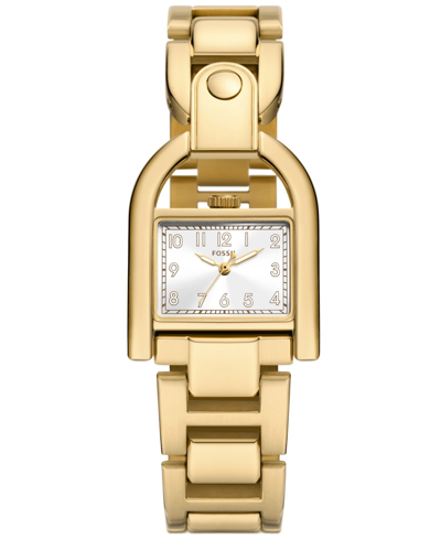 FOSSIL WOMEN'S HARWELL THREE-HAND GOLD-TONE STAINLESS STEEL WATCH 28MM