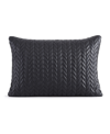 KARL LAGERFELD CHEVRON QUILTED DECORATIVE PILLOW, 18" X 12"