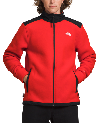 The North Face Men's Alpine Polartec 200 Full Zip Jacket In Fiery Red,tnf Black