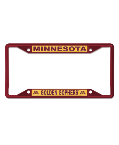 Wincraft Minnesota Golden Gophers Chrome Color License Plate Frame In Red