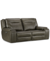 Macy's Closeout! Hansley 2-pc. Zero Gravity Power Recliner Leather Sofa, Created For  In Grey
