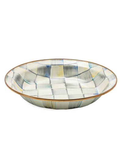 Mackenzie-childs Sterling Check Enamel Pie Plate In Multi