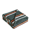 Wrangler Western Saddle Stripe Ultra Soft Plush Fleece Blanket In Prairie Green