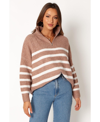 Petal And Pup Womens Miranda Knit Sweater In Taupe