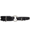 Lauren Ralph Lauren Women's Tri-strap O-ring Leather Belt In Black