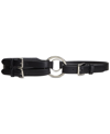 Ralph Lauren Women's Tri-strap O-ring Leather Belt In Black