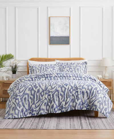 Southshore Fine Linens Khari Microfiber 2 Piece Duvet Cover Set, Twin In Blue