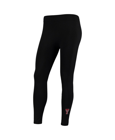 Zoozatz Women's  Black Texas Tech Red Raiders Fleece Leggings