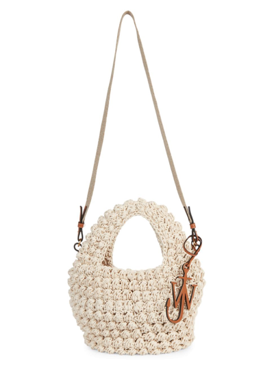 Jw Anderson Women's Popcorn Knit Basket Bag In Natural