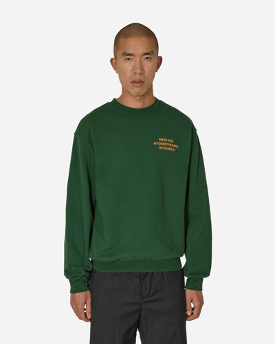 Western Hydrodynamic Research Worker Crewneck Sweatshirt Olive In Green