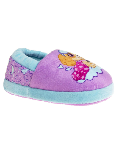 Nickelodeon Kids' Little Girls Paw Patrol Everest And Skye Dual Sizes Slippers In Purple