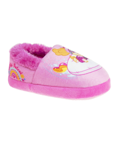 Nickelodeon Kids' Little Girls Paw Patrol Everest And Skye Dual Sizes Slippers In Pink