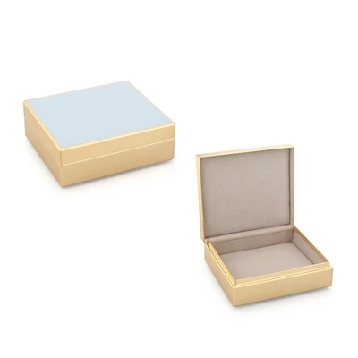 Addison Ross Ltd Powder Blue Enamel & Gold Box