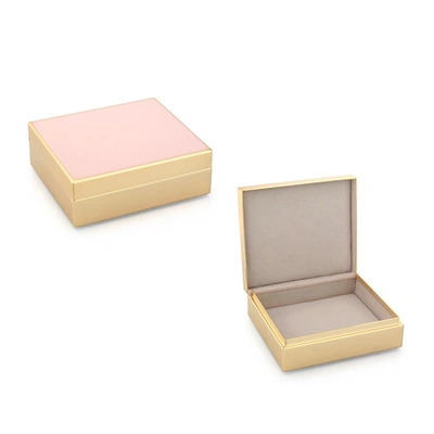 Addison Ross Ltd Pale Pink Enamel & Gold Box