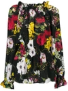 DOLCE & GABBANA ruched floral blouse,F7ZW7THS1NU12207964